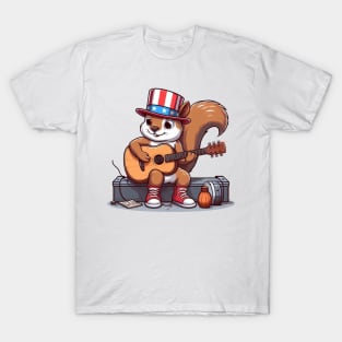 A Whimsical Tribute to American Culture in Cartoon Style T-Shirt T-Shirt